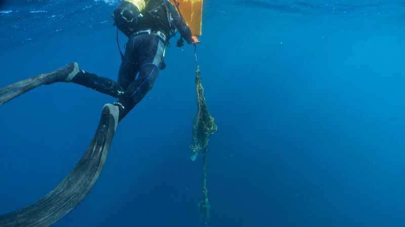 Edremit Körfezi hayalet ağlardan kurtuluyor