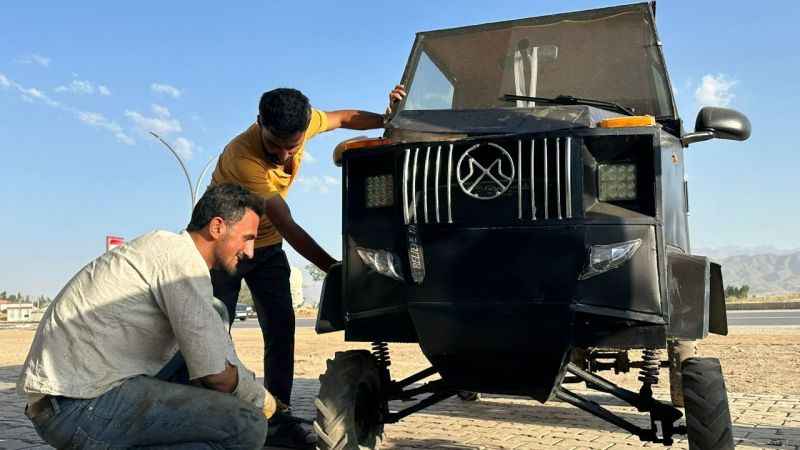 Mercedes alamayınca kendi arabasını yaptı