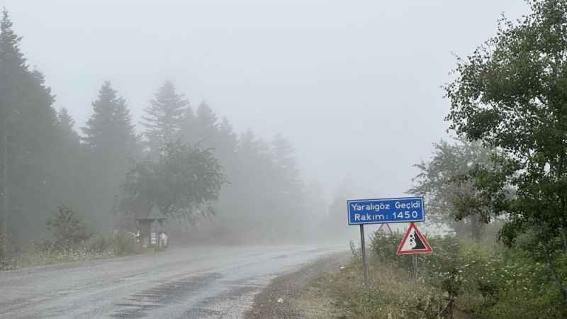 Kastamonu'nun yüksek kesimlerinde sis ve sağanak etkili oldu