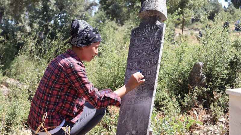 43 mezarlıkta Osmanlı dönemine ait mezar taşları incelendi