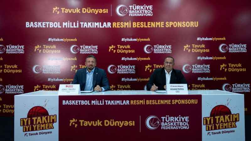 Türkiye Basketbol Federasyonu ile Tavuk Dünyası arasında sponsorluk sözleşmesi imzalandı