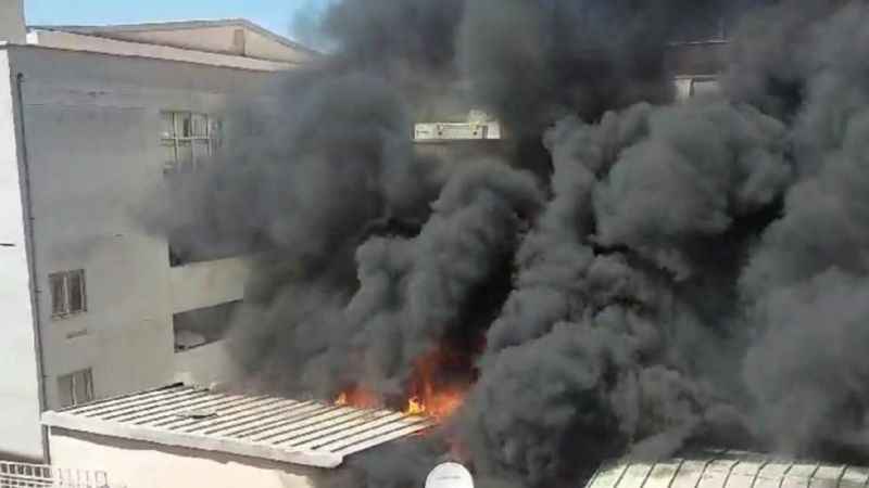 Şanlıurfa’da korkutan yangın: Klima motoru bomba gibi patladı