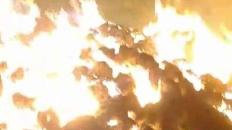 Tunceli’de 120 ton saman kül oldu