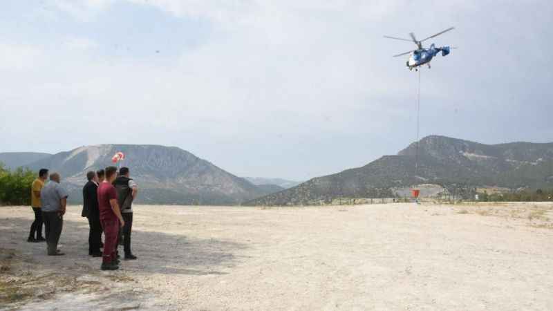 Bilecik'in ilk yangın söndürme helikopteri göreve başladı