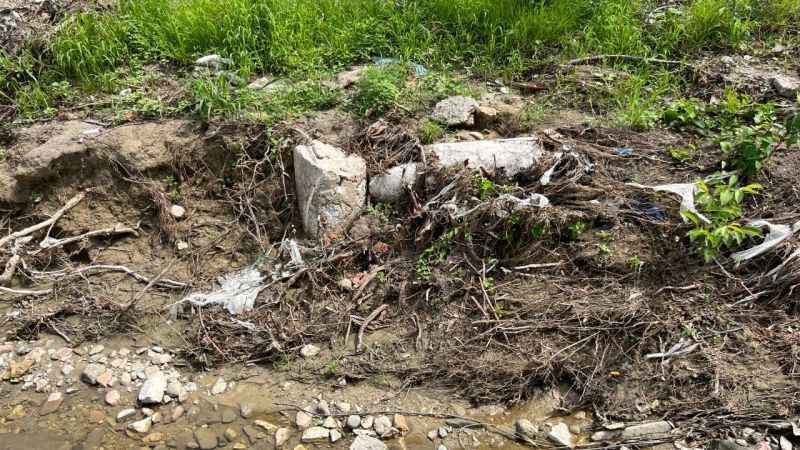 Amasra’daki sel antik su kanalının parçalarını ortaya çıkardı