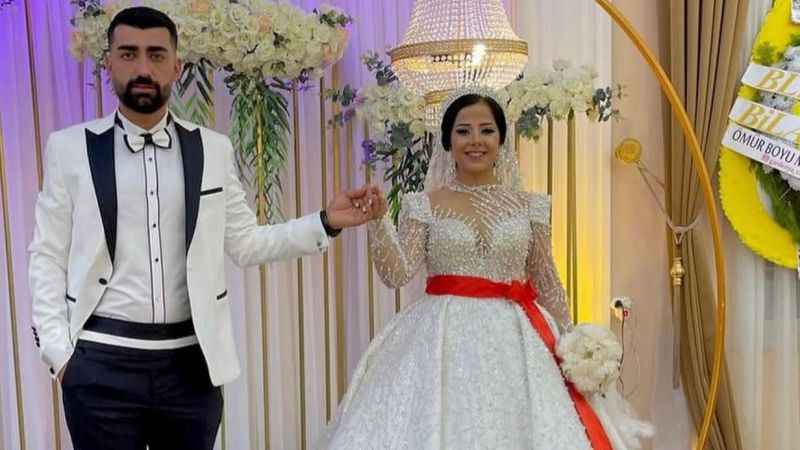 Damada düğünde altın yerine araç lastiği taktı