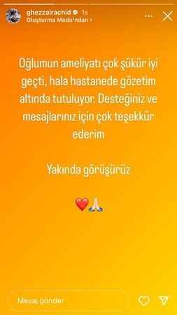 Rachid Ghezzal, kaza geçiren oğlunun sağlık durumunu açıkladı