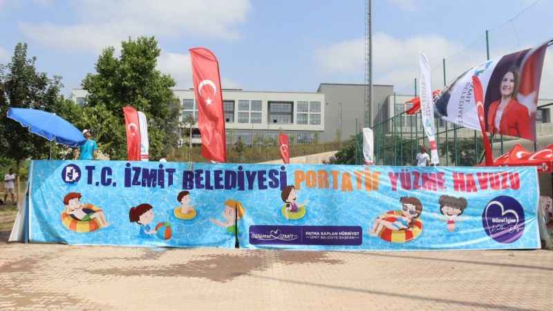 Denize gidemeyen çocuklar için portatif havuz