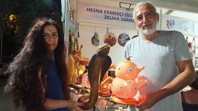 Su kabaklarından hayvan figürleri yapıyorlar