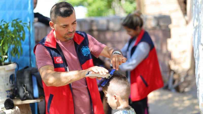 Aksaray Belediyesinden "Mobil Kuaför"