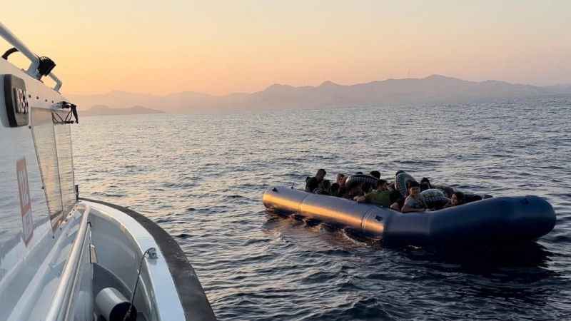 Bodrum'da 35 düzensiz göçmen kurtarıldı