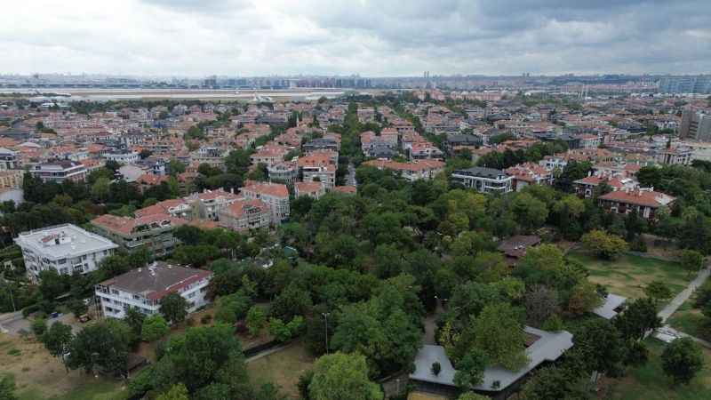 Tarihi olaylara şahitlik eden Yeşilköy havadan görüntülendi