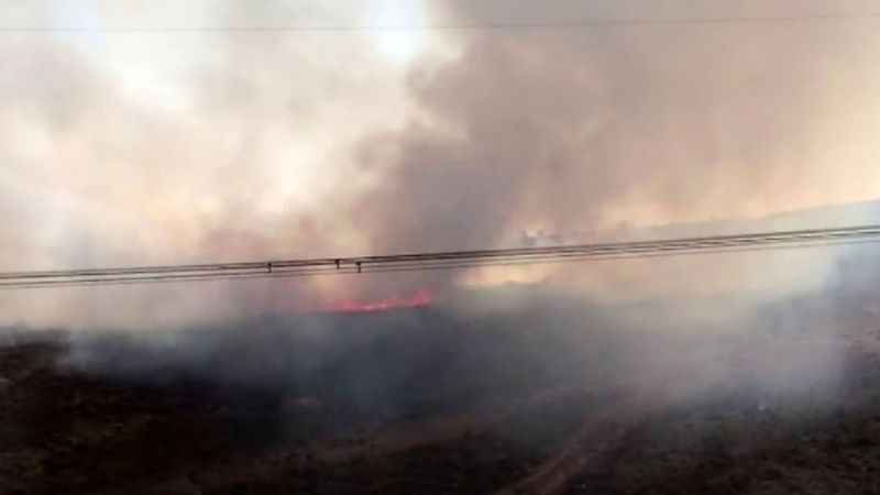 Sancaktepe’de çıkan ot yangını helikopter müdahalesiyle söndürüldü