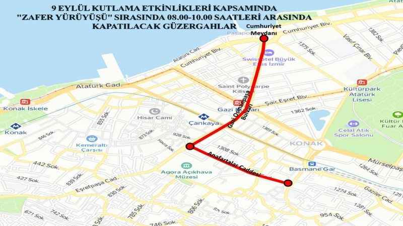 İzmir’de bazı yollar geçici olarak trafiğe kapatılacak