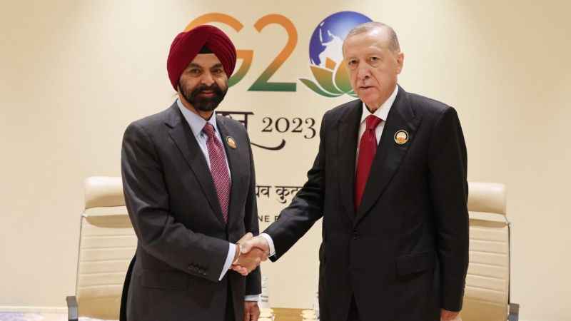 Cumhurbaşkanı Erdoğan, Dünya Bankası Başkanı Banga ile görüştü