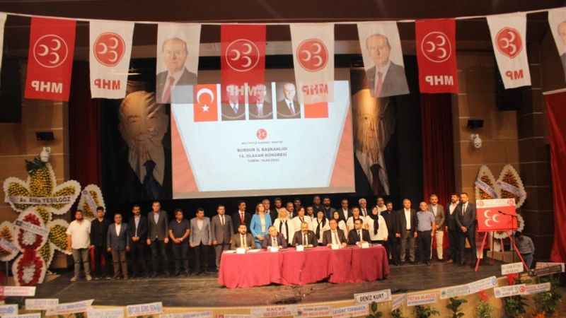 MHP Burdur İl Başkanlığı'na tekrar Gültekin Oktay seçildi