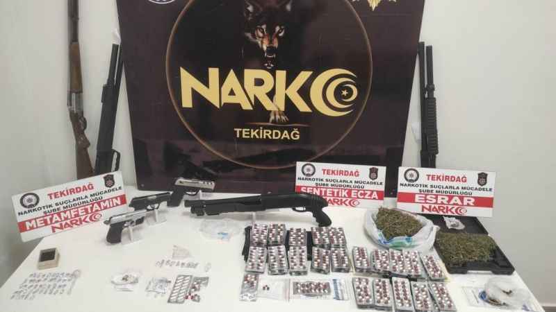 Tekirdağ'da 150 polisle uyuşturucuya darbe: 24 gözaltı