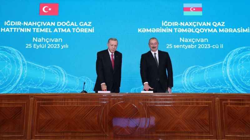 Erdoğan ve Aliyev, Iğdır-Nahçıvan Doğalgaz Boru Hattı temelini attı