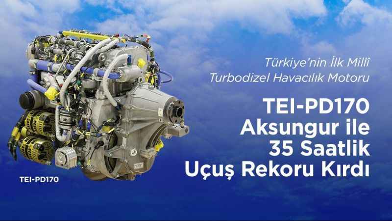 Türkiye’nin ilk milli turbodizel havacılık motoru uçuş rekoru kırdı