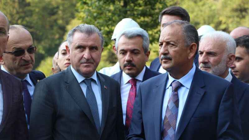 Bakan Bak ve Bakan Özhaseki Rize’den ayrıldı