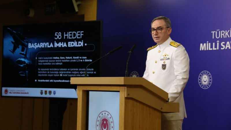 Hava harekatları sonucu 58 hedef başarıyla imha edildi