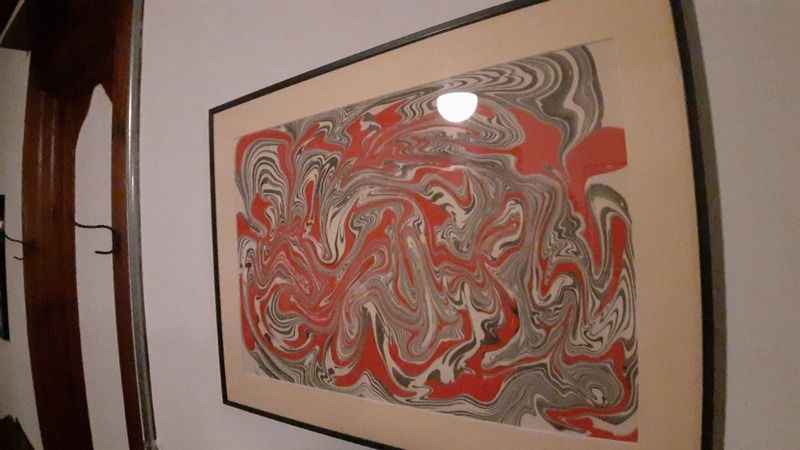 Belçika’dan gelerek ebru sanatını öğrendi, Mudurnu’da sergi açtı