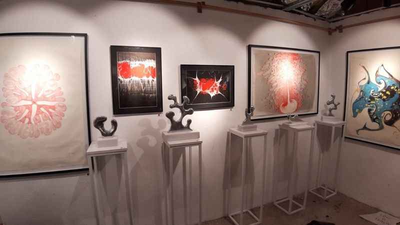 Belçika’dan gelerek ebru sanatını öğrendi, Mudurnu’da sergi açtı