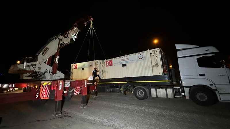 Samsun'dan Gazze'ye sahra hastanesi gönderildi