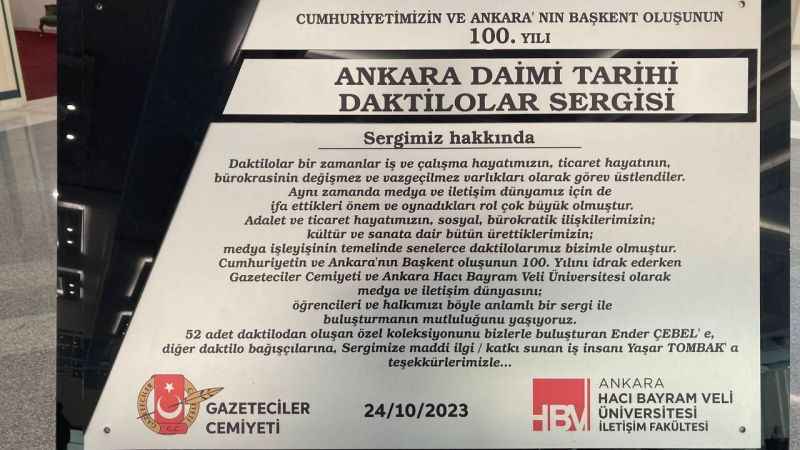 Hacı Bayramı Veli Üniversitesi'nde daktilo koleksiyonu sergisi