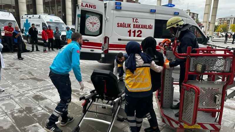 Muş Devlet Hastanesinde yangın tatbikatı yapıldı