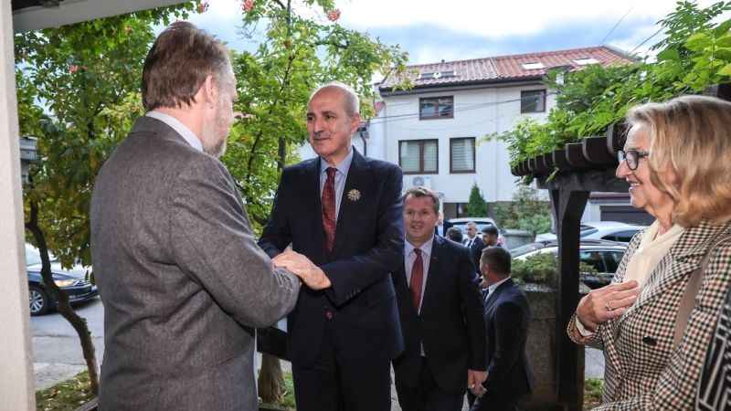TBMM Başkanı Kurtulmuş, SDA Genel Başkanı İzetbegoviç ile bir araya geldi