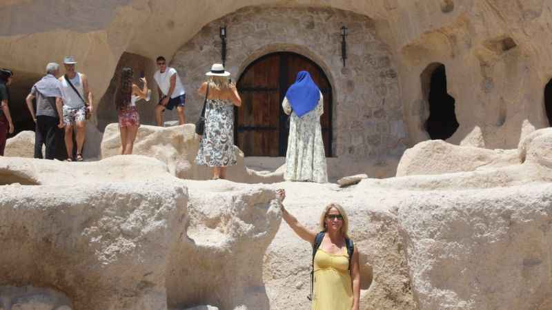 Kapadokya'nın zirvesi ziyaretçi akınına uğradı