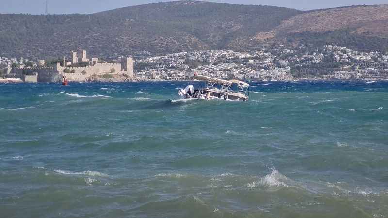 Bodrum’u fırtına vurdu
