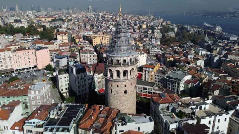 Galata Kulesi’nde külah restorasyonu