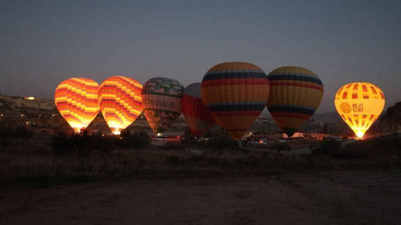550 bin turist Kapadokya’yı havadan izledi