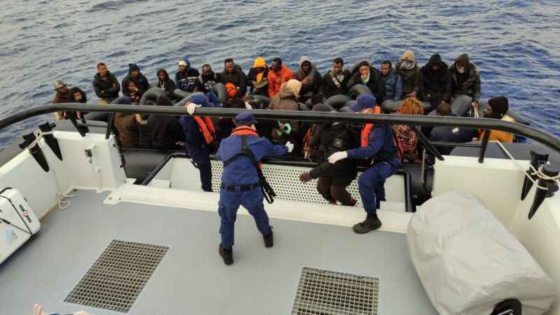 Fethiye’de 45 düzensiz göçmen kurtarıldı