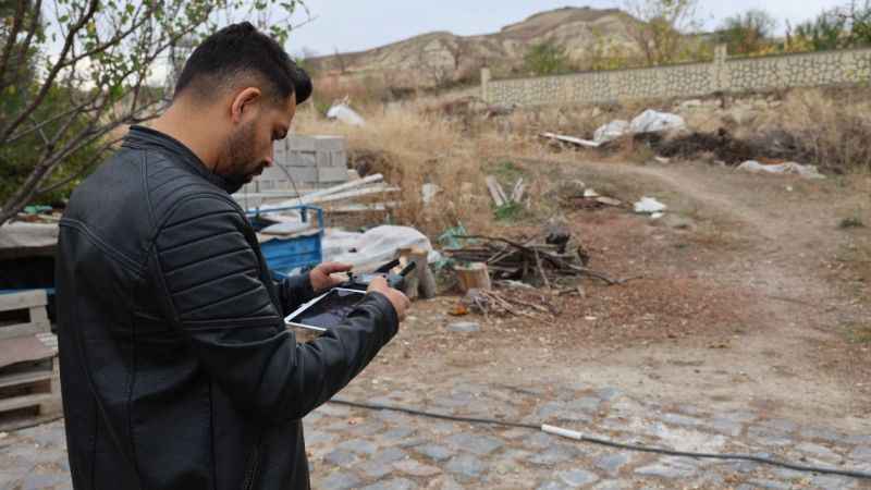 Kaybolan koyunlar jandarma dronuyla bulundu