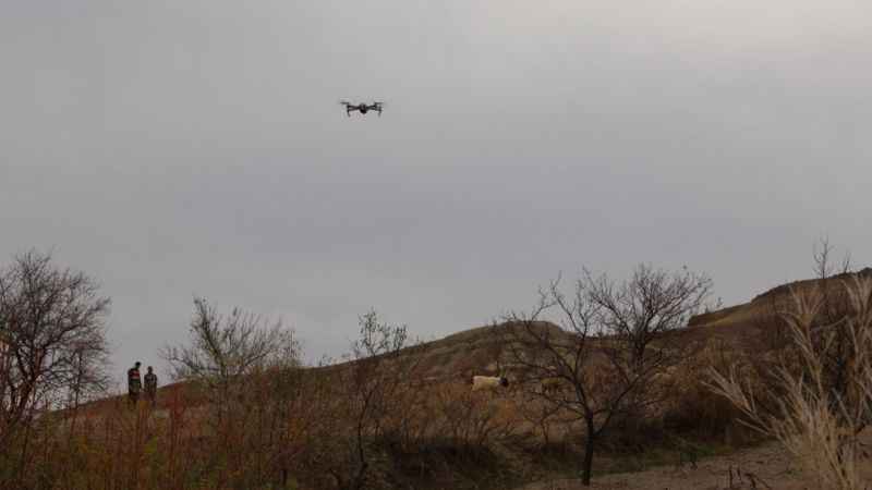 Kaybolan koyunlar jandarma dronuyla bulundu