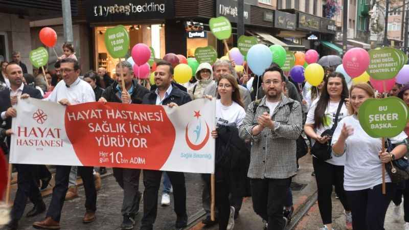 Diyabete dikkat çekmek için yürüdüler