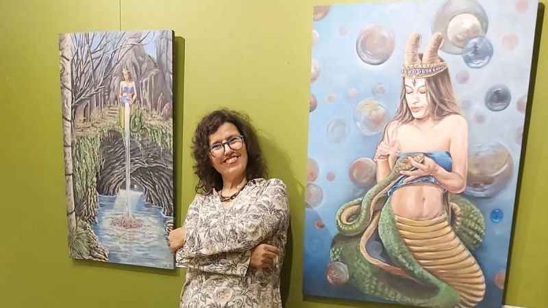 Ressam Melike Yaşar'ın eserleri sergide