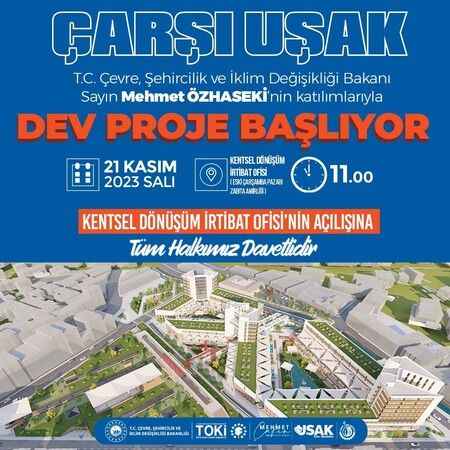Bakan Özhaseki Uşak’a geliyor