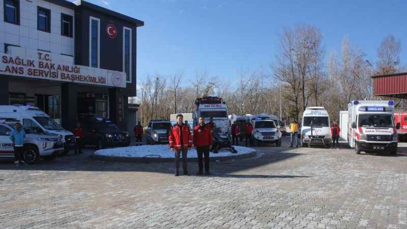 112 ve UMKE ekipleri çetin kış görevine hazır