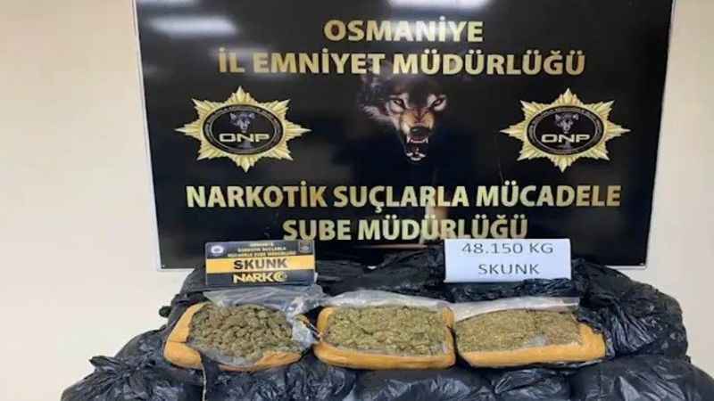 Osmaniye'de 48 kilo sentetik uyuşturucu ele geçirildi