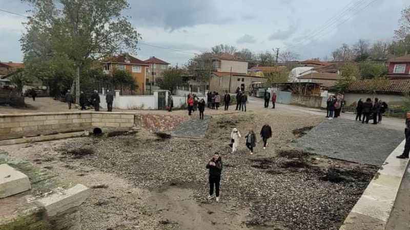 Yunanlılar Edirne'de çeşme başında halay çekti