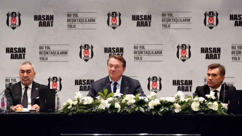 Beşiktaş Başkan Adayı Hasan Arat, Samet Aybaba ve Feyyaz Uçar ile basının karşısına çıktı