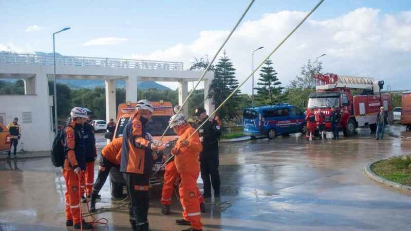 Datça’da deprem ve yangın tatbikatı yapıldı