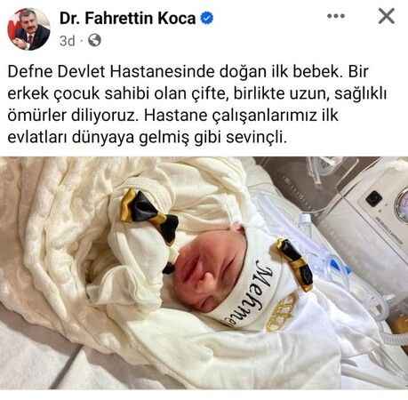 Rekor sürede tamamlanan hastanede ilk doğum gerçekleşti