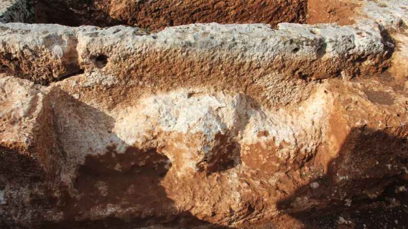 Perre’de Antik Kenti'nde 1800 yıllık boğa başı kabartması bulundu