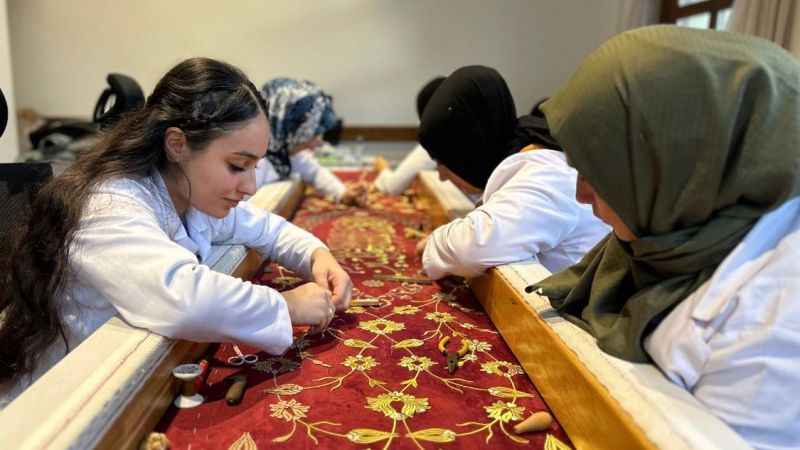 Mihrimah Sultan'ın puşidesi Samsun'da işleniyor