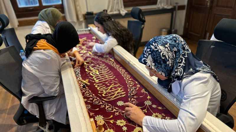 Mihrimah Sultan'ın puşidesi Samsun'da işleniyor